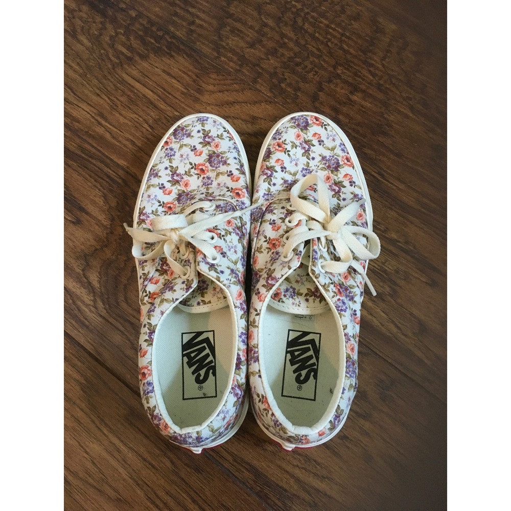 Vans Era Floral Canvas Low Top Sneakers Womens Skate Shoes, sze 7.5‎